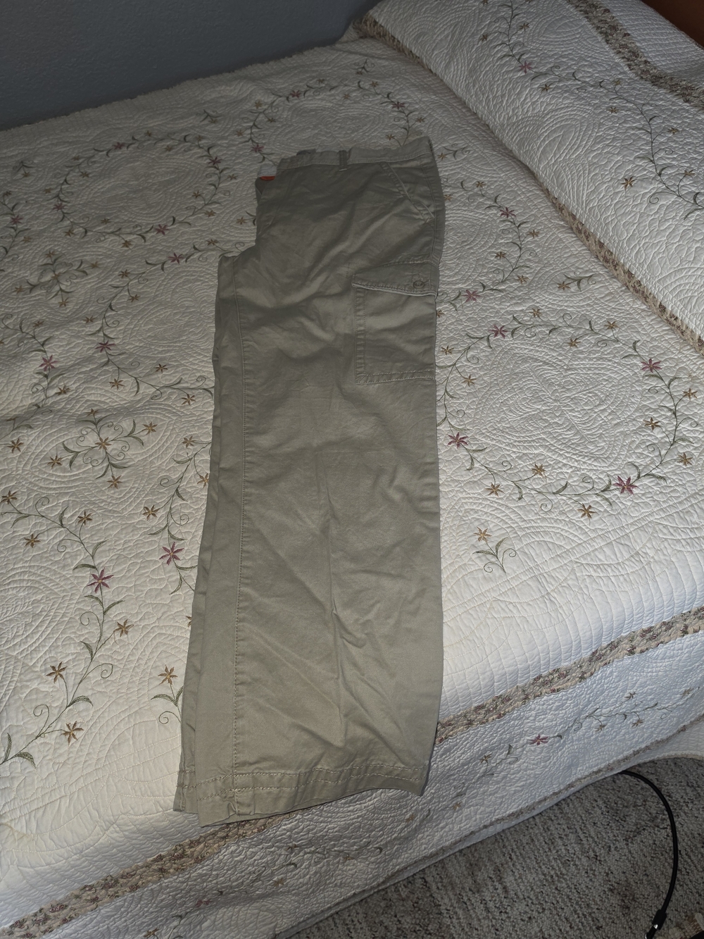 St. John's Bay Men's Khaki Cargo Pants Straight Fit Size 38x32